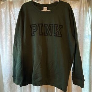 VICTORIA’S SECRET PINK NWT Crewneck — Green, XL